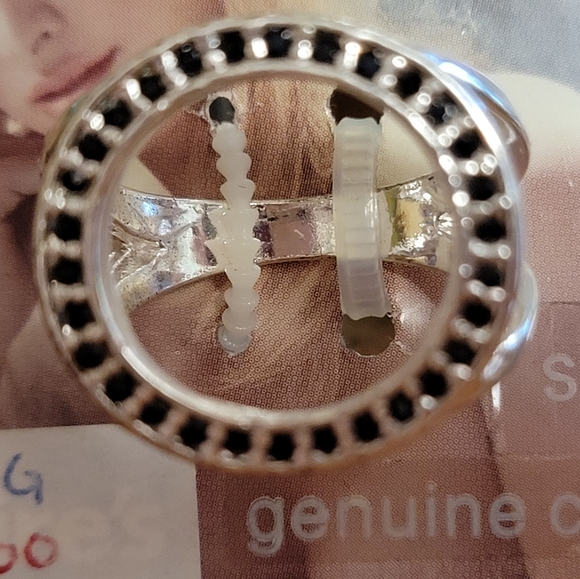 Nicky Hilton Genuine Crystal silver/black Ring - Picture 2 of 4